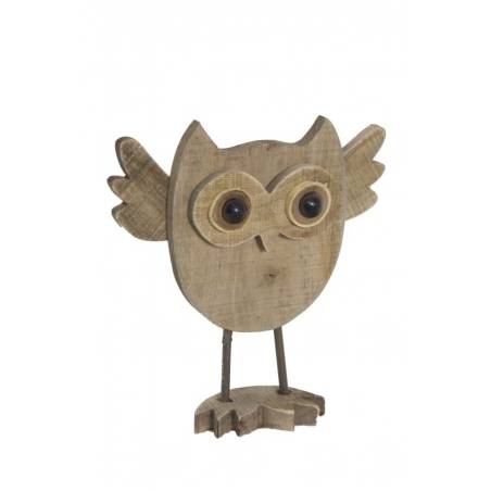 Finnish Owl In Wood 22X5X21 Cm -  - 8024609130083
