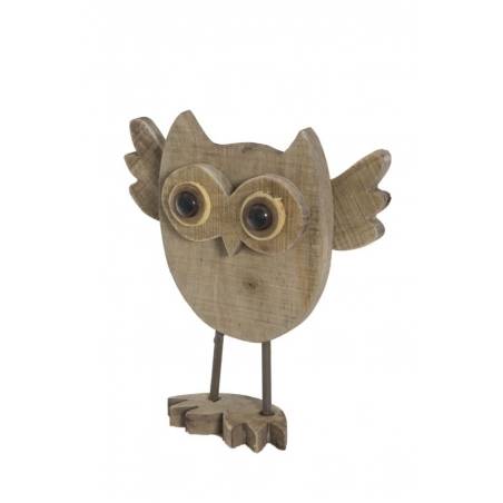 Finnish Owl In Wood 22X5X21 Cm -  - 8024609130083
