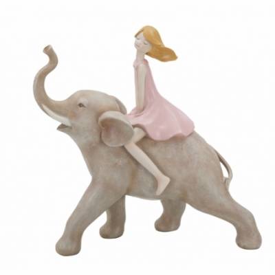 Dolly On Elephant Statuette 22X10X21 Cm -  - 8024609336843