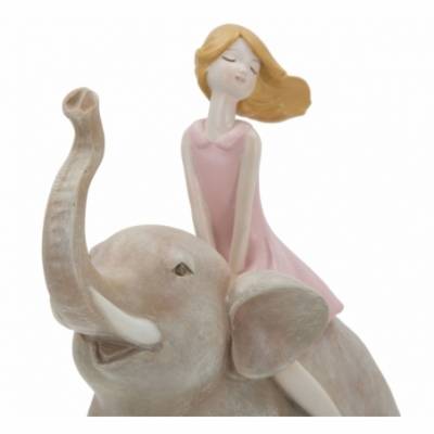 Statue Dolly On Elephant Cm 22X10X21 -  - 8024609336843