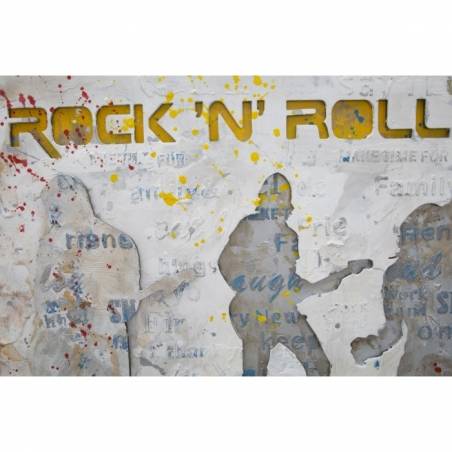 Dipinto Su Tela Rock N Roll Cm 120X3X60 - 6