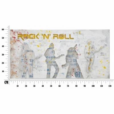 Dipinto Su Tela Rock N Roll Cm 120X3X60 - 9