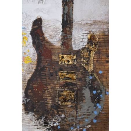 Gemalt auf Leinwand, Gitarrenkunst, cm 90 x 3,5 x 120 – Mauro Ferretti - 