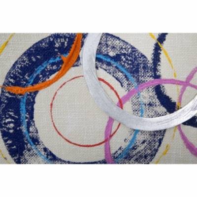 Auf Leinwand gemalte schwebende Kreise -A- Cm 80X3X80- Mauro Ferretti - 