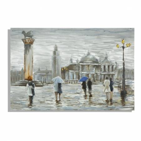 Painting On Canvas Old City Cm 120X3,7X80- Mauro Ferretti -  - 8024609332418