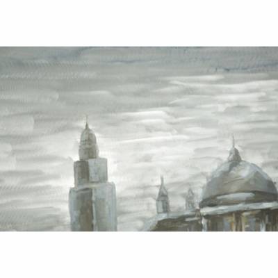 Painting On Canvas Old City Cm 120X3,7X80- Mauro Ferretti -  - 8024609332418