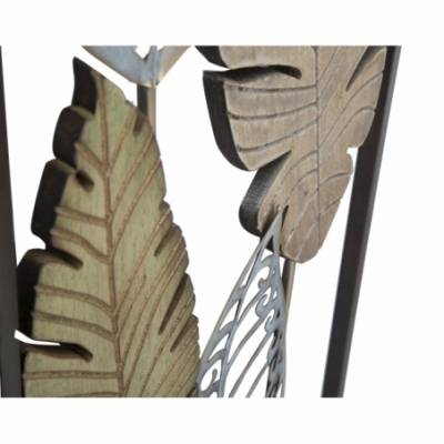 Blätter Eisen- und Holzplatte -B- Cm 30,5X2,5X99,5- Mauro Ferretti - 