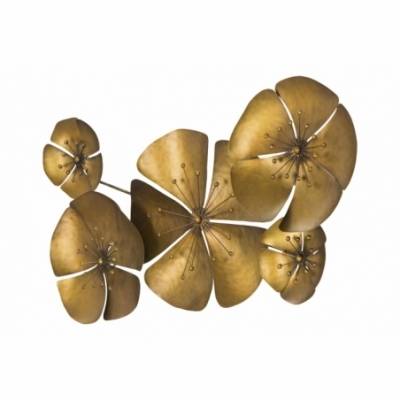 Panneau en fer doré fleur -A- Cm 94x6x50- Mauro Ferretti - 