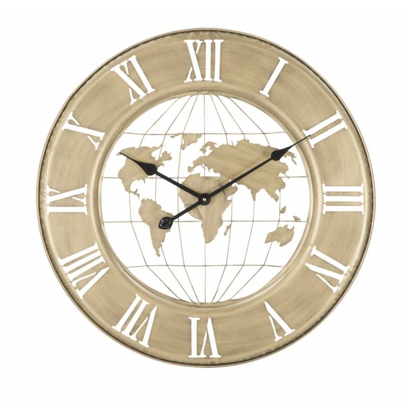 Horloge murale mondiale d'or cm Ø 63X3 - 