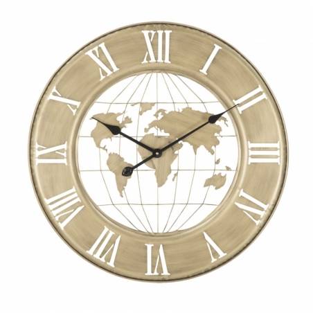 Horloge murale mondiale d'or cm Ø 63X3 - 
