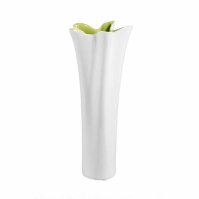 Ceramic Vase White & Green Cm 20,5X54,5 -  - 8024609061523