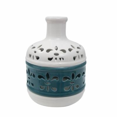 Vase bas en porcelaine Lilium 19X24 cm - 