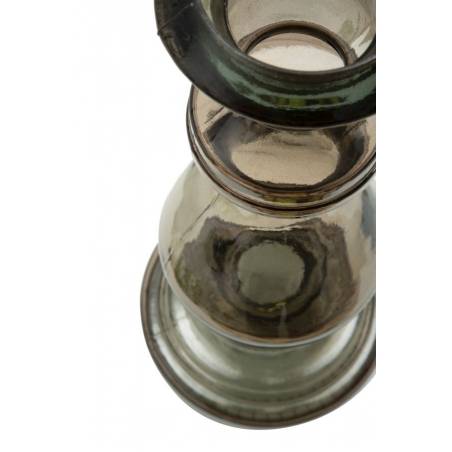 Brauner Kerzenhalter aus recyceltem Glas, cm 15 x 40 – Mauro Ferretti - 