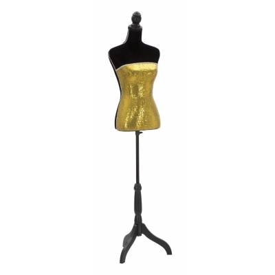 Decorative Tailoring Mannequin with Gold Paillets cm 37x23x165- Mauro Ferretti -  - 8024609339622