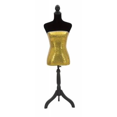Decorative Tailoring Mannequin with Gold Paillets cm 37x23x165- Mauro Ferretti -  - 8024609339622