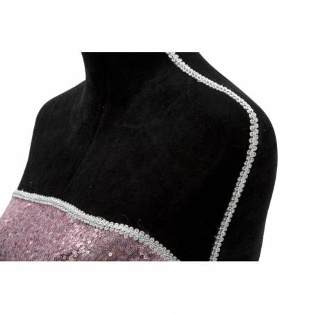 Mannequin de couture décoratif avec paillettes roses cm 37x23x165- Mauro Ferretti - 