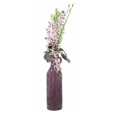 Vase recyceltes Glas Bordeaux Cm ??13x50 (Made in Spain) - 