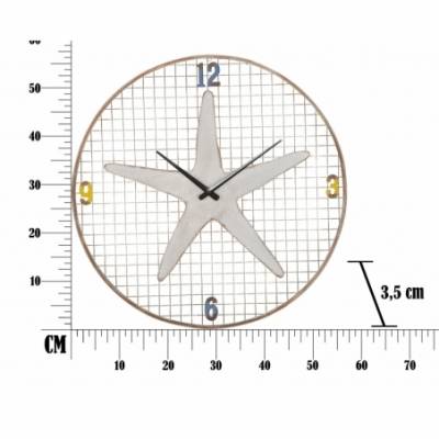 Clock Wall Starfish Cm Ø 57X3,5 -  - 8024609335747