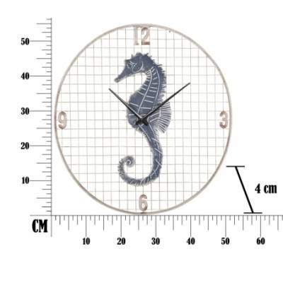 Uhr Wand Seahorse cm Ø 55,5X4 - 