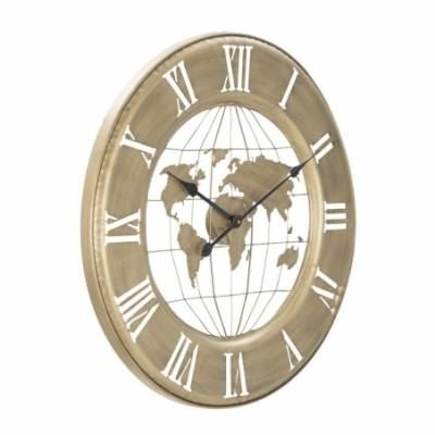Wall Clock World Gold Cm Ø 63X3 -  - 8024609336607