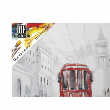 Dipinto Su Tela Tram -A- Cm 80X3X80- Mauro Ferretti - 