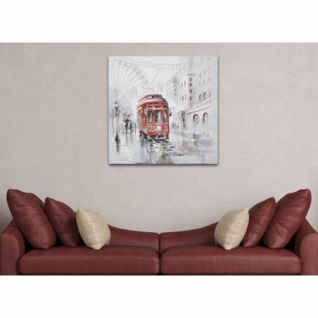 Peint Sur Toile Tramway -A- Cm 80X3X80- Mauro Ferretti - 