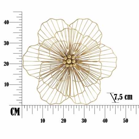 Pannello Decorativo in Ferro Flower Stick Cm 45X7,5X42 - 