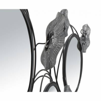 Panneau/Miroir Industriel Rond Foncé Cm 117X5,5X49 - Mauro Ferretti - 