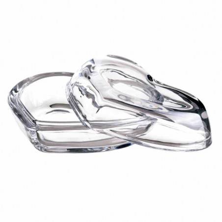 Bonbonnière de mariage en verre en forme de coeur H45 -