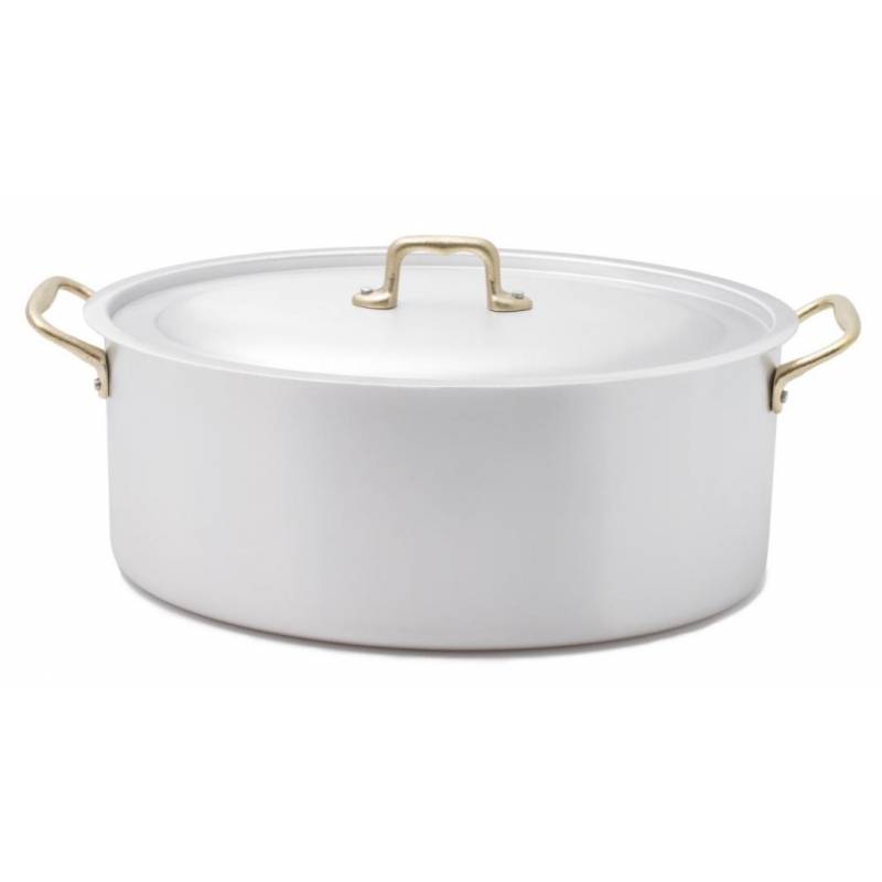 Professional Oval Casserole Two Brass Handles with Lid -  - 