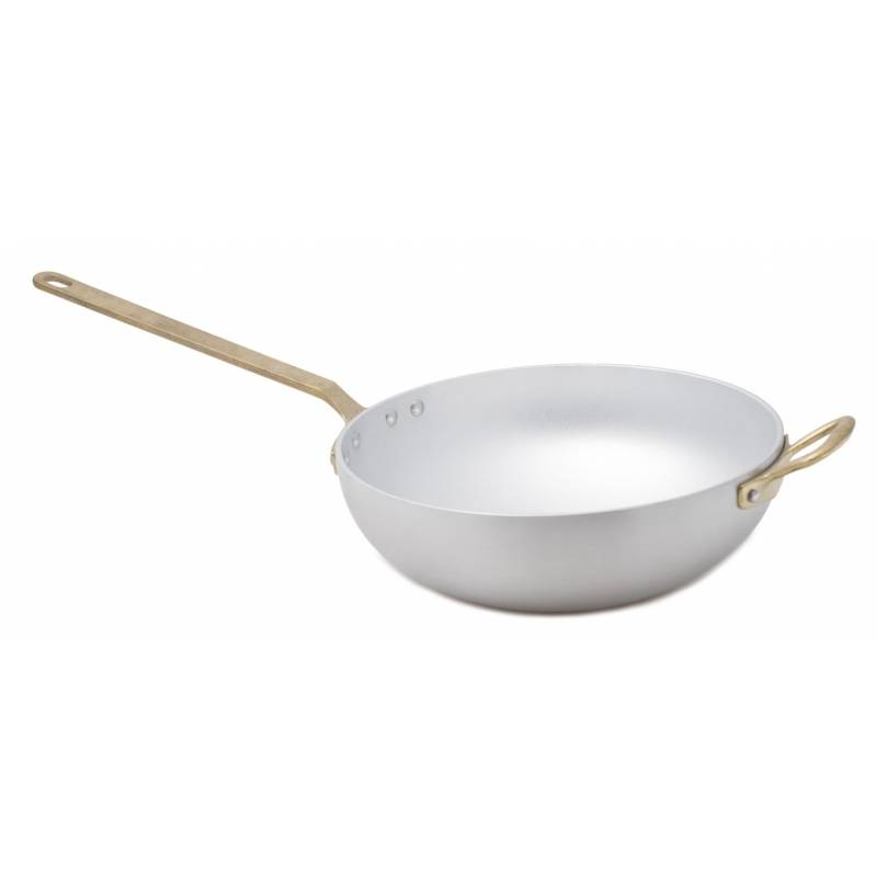 Professional Aluminum Wok Pot with Two Brass Handles -  - 