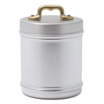 Aluminum Kitchen Jar with Lid and Brass Bridge Handle -  - 
