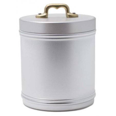 Aluminum Kitchen Jar with Lid and Brass Bridge Handle -  - 