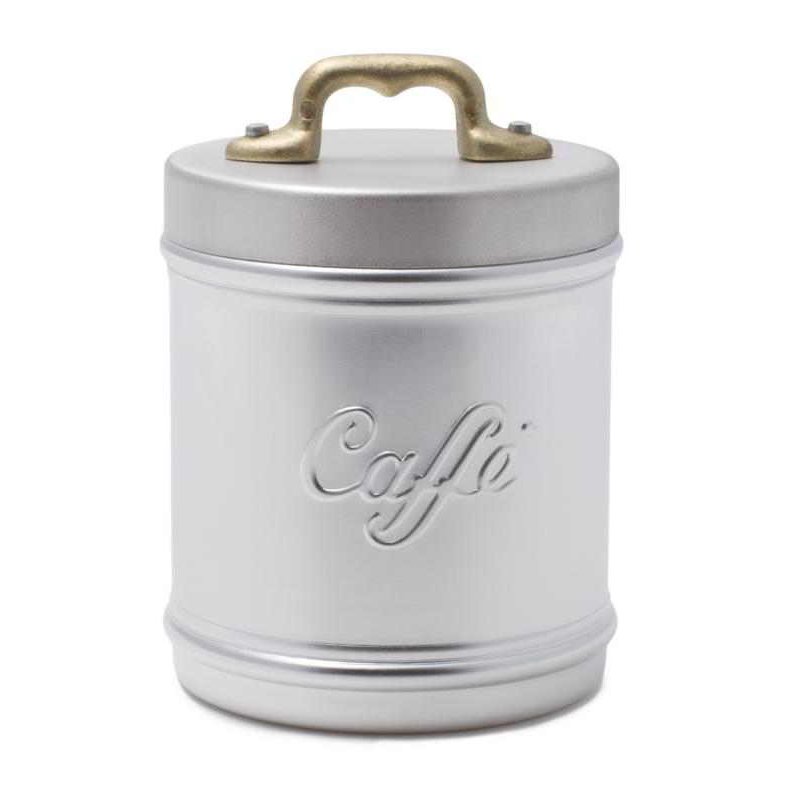 Aluminum Jar / Container with Coffee Writing and Lid -  - 