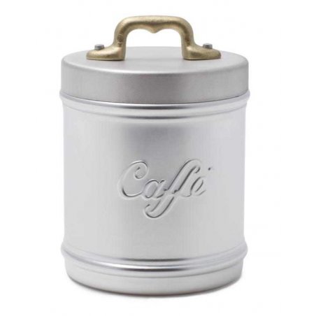 Aluminiumdose/Behälter mit Kaffeeaufschrift und Deckel - 
