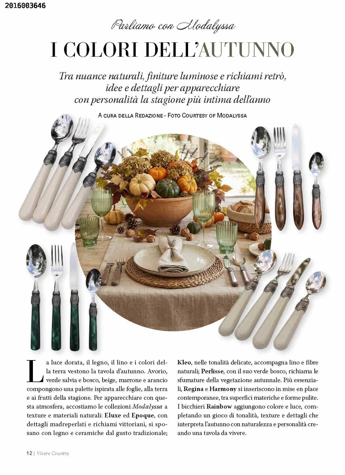 Articolo su Modalyssa sulla rivista Vivere Country